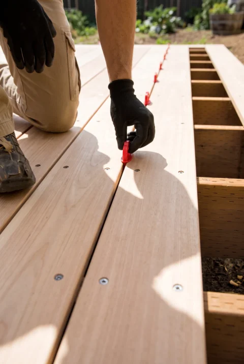 Ensuring consistent gaps for water drainage