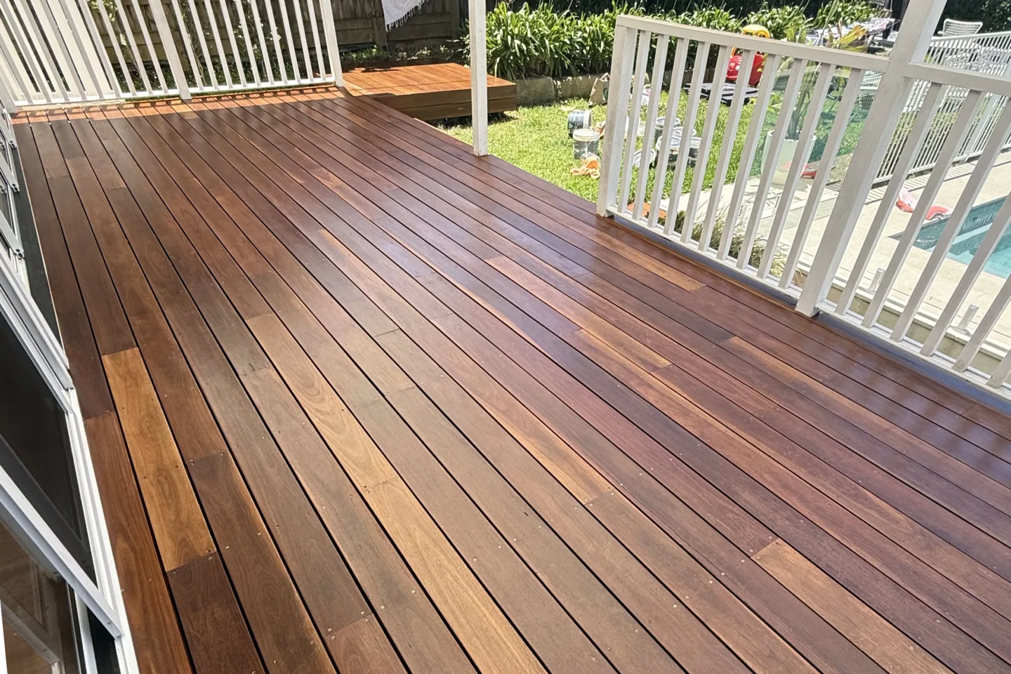 Merbau deck in Sydney after restoration