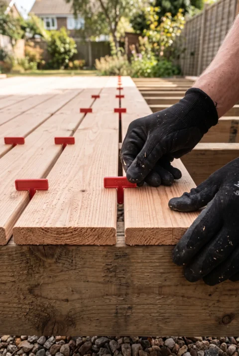 Placing deck boards