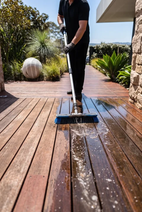 Professional timber wash